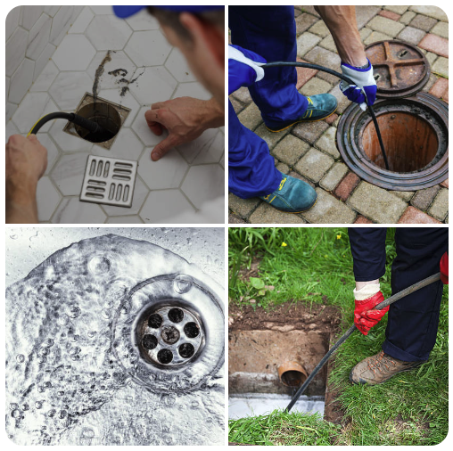 Plumbing professional performing residential drain cleaning