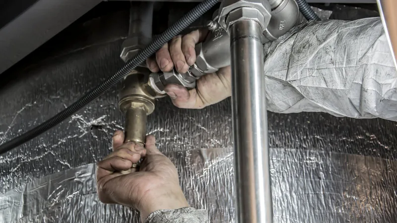 MaxRooter plumber repairing pipes