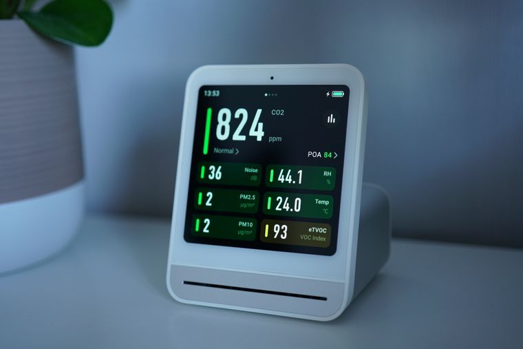 Indoor Air Quality showing a home air purifier for cleaner indoor air